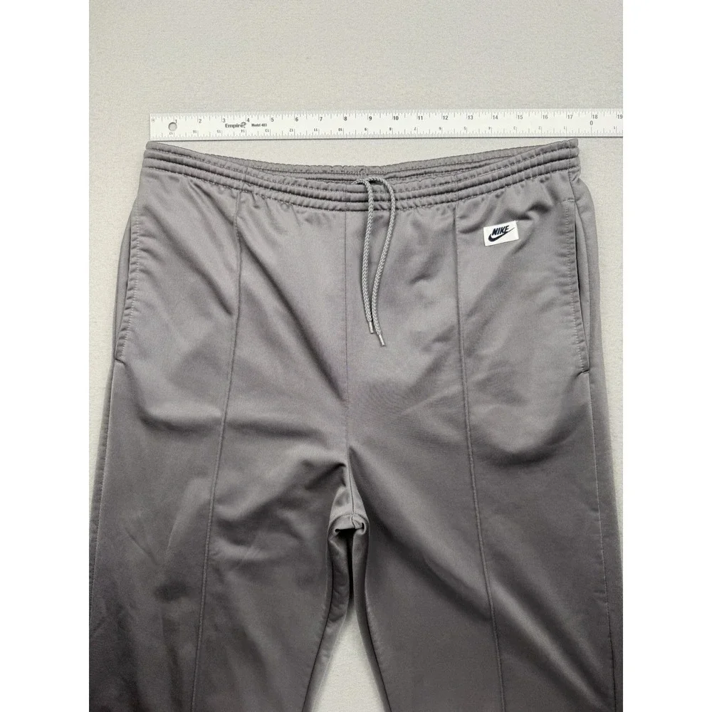 Rare Vintage NIKE Spell Out Box Logo Patch Athletic Track Pants 80s 90s Gray L